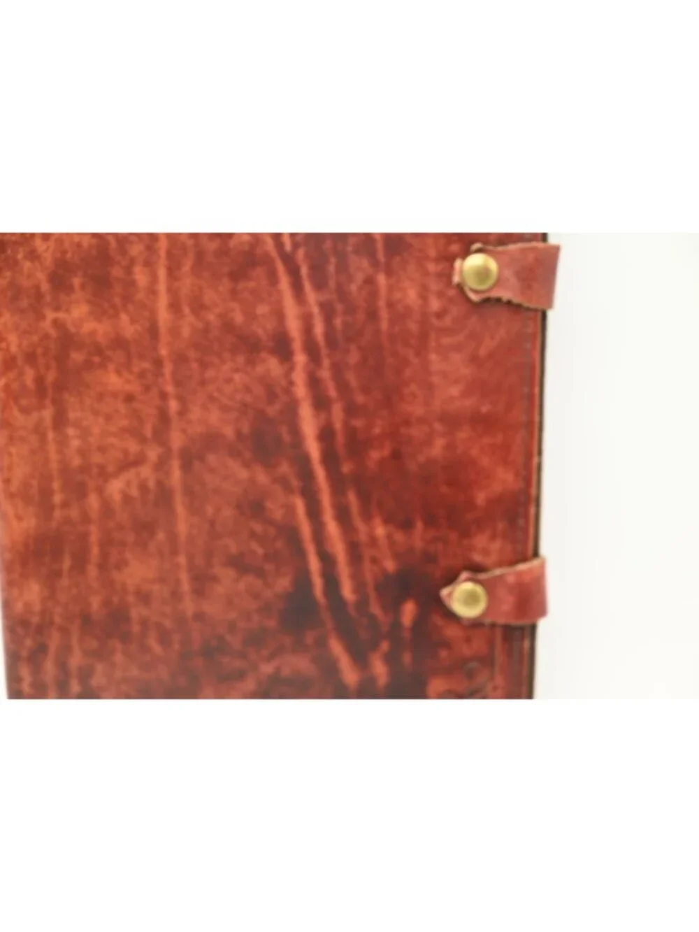 Unbranded Tooled Leather Journal Notebook Cover Vintage Rustic Snap Closure Gift